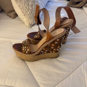 Stuart Weitzman Studded High wedges